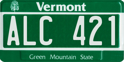VT license plate ALC421