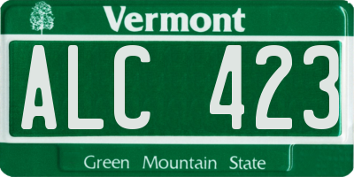VT license plate ALC423