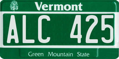 VT license plate ALC425