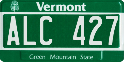 VT license plate ALC427