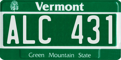 VT license plate ALC431