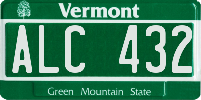 VT license plate ALC432