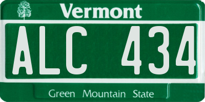 VT license plate ALC434
