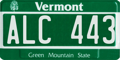 VT license plate ALC443