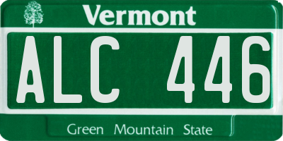 VT license plate ALC446
