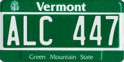 VT license plate ALC447
