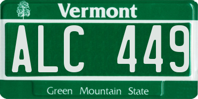 VT license plate ALC449