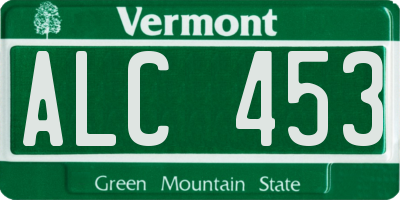 VT license plate ALC453