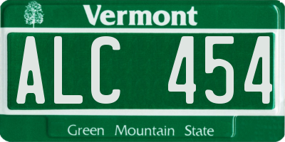 VT license plate ALC454