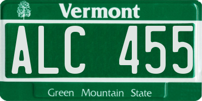 VT license plate ALC455