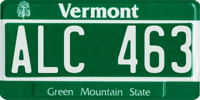 VT license plate ALC463