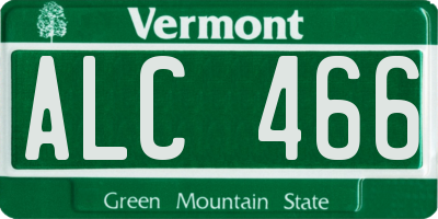 VT license plate ALC466
