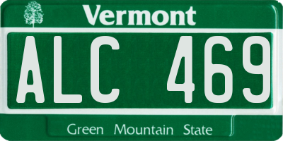 VT license plate ALC469