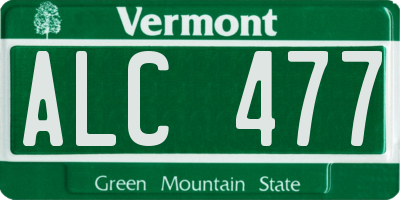 VT license plate ALC477