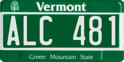 VT license plate ALC481