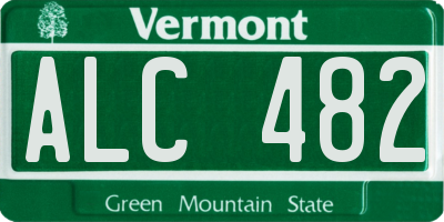 VT license plate ALC482