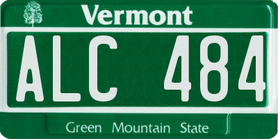 VT license plate ALC484