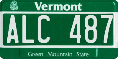 VT license plate ALC487