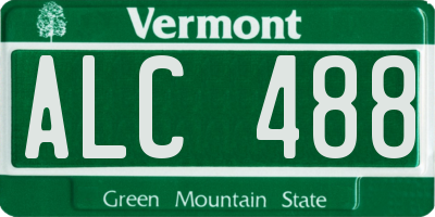 VT license plate ALC488