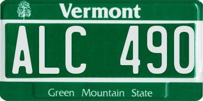 VT license plate ALC490