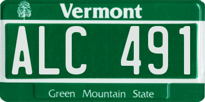 VT license plate ALC491
