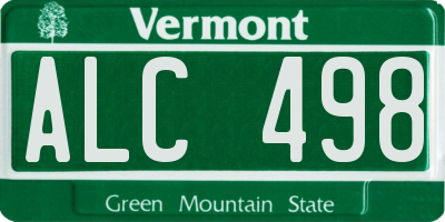 VT license plate ALC498