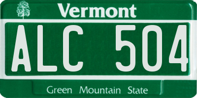 VT license plate ALC504