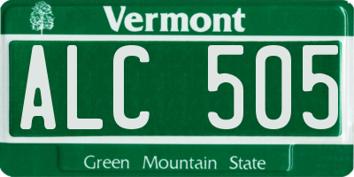 VT license plate ALC505
