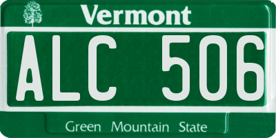 VT license plate ALC506