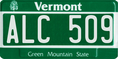 VT license plate ALC509
