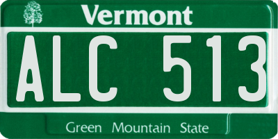 VT license plate ALC513
