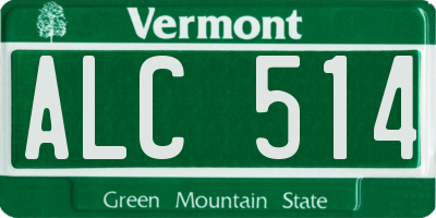VT license plate ALC514