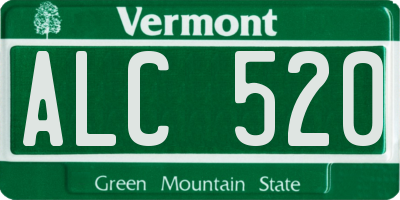 VT license plate ALC520