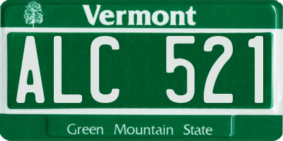 VT license plate ALC521