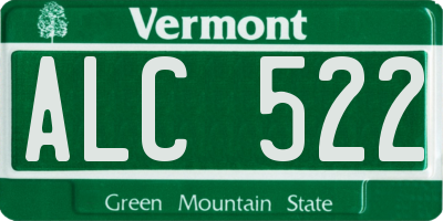 VT license plate ALC522