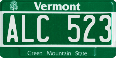 VT license plate ALC523
