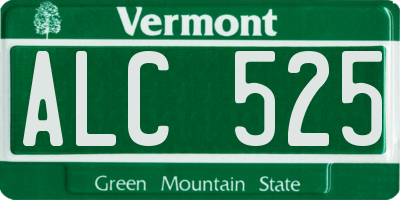 VT license plate ALC525