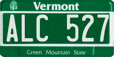 VT license plate ALC527
