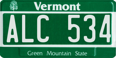 VT license plate ALC534