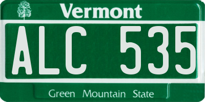 VT license plate ALC535