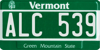 VT license plate ALC539