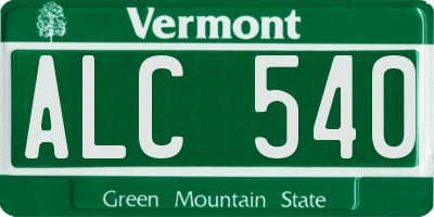 VT license plate ALC540