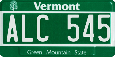 VT license plate ALC545