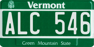 VT license plate ALC546