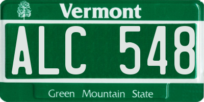 VT license plate ALC548