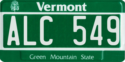 VT license plate ALC549