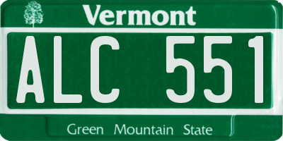 VT license plate ALC551