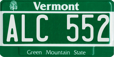 VT license plate ALC552