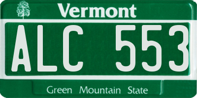VT license plate ALC553