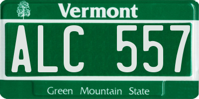 VT license plate ALC557
